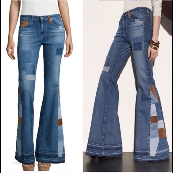 Ag Adriano Goldschmied Denim - Ag Adriano Goldschmied Patchwork flare jeans 25R